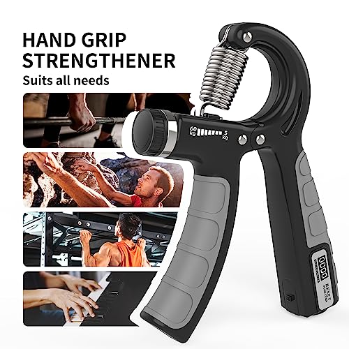 PROIRON Hand Grips Strengthener with Counter, Adjustable Grip Strength Trainer, Hand Exerciser with Stainless Steel Spring, Non-Slip Gripper, Gripster for Strong Wrists, Fingers, Forearm, Hands, Arm