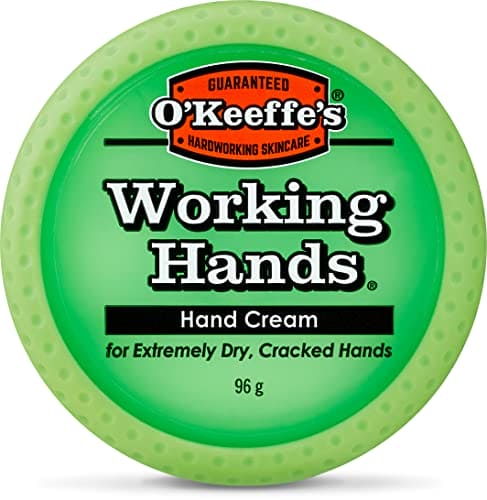 O’Keeffe’s Working Hands, 96g Jar - Hand Cream for Extremely Dry, Cracked Hands | Instantly Boosts Moisture Levels, Creates a Protective Layer & Prevents Moisture Loss