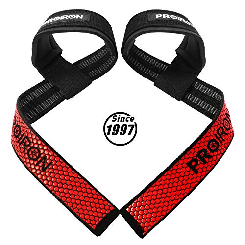 PROIRON Weight Lifting Wrist Straps, Anti Slip Wrist Wraps Weightlifting, 23In Gym Straps Weight Lifting, 5MM Neoprene, Heavy Duty Deadlift Straps, Grip Straps Men Women, Workout Training Fitness