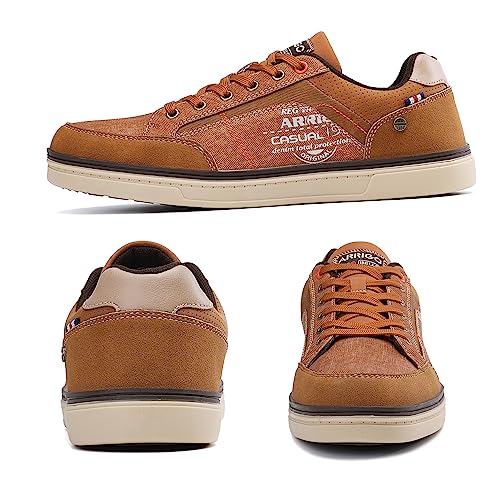 TARELO Trainers Men's Shoes Classic Sneaker Brown 7