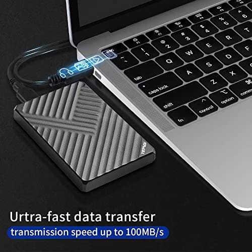 TEYADI Portable Hard Drive Secure Encrypted USB 3.0 Hi-Speed Mechanical Hard Drive 1TB - Dual Drive Backup for PC, Mac, Laptop, PS4 and Xbox one