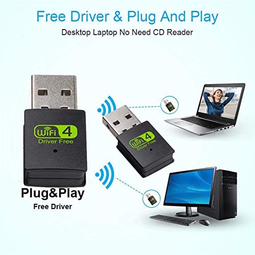 KKshop USB WiFi Bluetooth Adapter Dongle, 600mbps Dual Band 2.4G/5G Wireless WiFi dongle External Receiver Mini Dongle Network Card for Laptop Desktop PC Win10/8/8.1/7