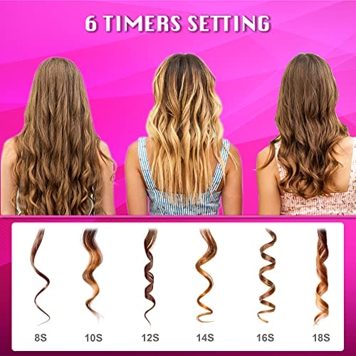 Hair Curler,Rotating Curling Tongs, Curling Iron, Cordless Auto Curler Restriction with Built-in Rechargeable Battery, Ceramic Professional Hair Curler USB Charging and Rechargeable Portable