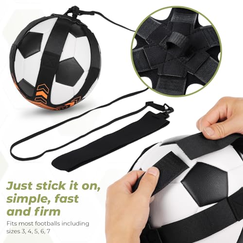 GHB Football Kick Trainer Solo Practice Training Aids with Adjustable Waist Belt, Football Control Skills Trainer Equipment Gifts for Boys Kids