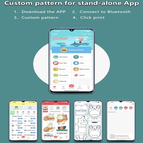 Sticker Printer,Mini Pocket Printer,Thermal Photo Printer,Small Bluetooth Picture Printer,Inkless Sticker Printer Compatible with Android and ios,Printable Photos,Lists,Memo,QR Codes,Notes（Green）