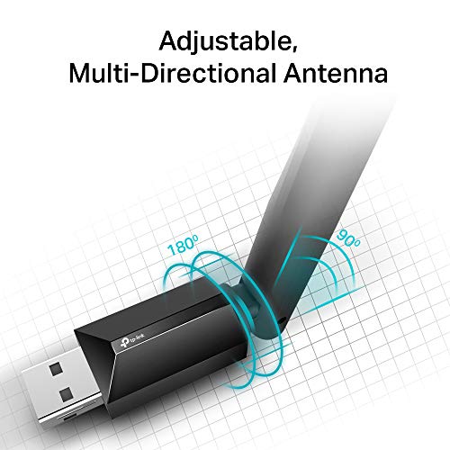 TP-Link AC1300 High Gain USB 3.0 Wi-Fi Dongle, Dual Band MU-MIMO Wi-Fi Adapter with 5dBi Antenna for PC/Desktop/Laptop, Supports Windows 11/10/8.1/8/7 (Archer T3U Plus)