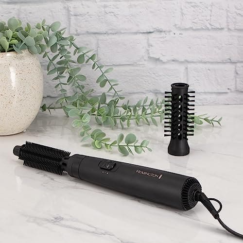 Remington Blow and Dry Caring Air Styler - Hair Dryer, Hot Brush and Hair Curler for Short Hair, 2 Attachments, 400 Watts, AS7100