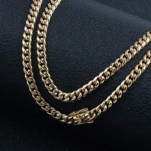 Gold Cuban Link Chain Necklace for Men/Women Real 12MM 18K Diamond Cut Heavy w Solid Thick Clasp Hip Hop