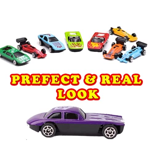 HMN 8Pack Die Cast Metal Cars and Model Cars, Educational Racing Cars Set (Colors & Design May vary)