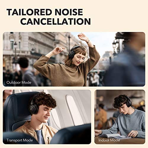 soundcore by Anker Q30 Hybrid Active Noise Cancelling Headphones with Multiple Modes, Hi-Res Sound, Custom EQ via App, 40H Playtime, Comfortable Fit, Bluetooth Headphones, Multipoint Connection