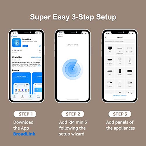 Broadlink Smart Home Hub, RM Mini3 Smart Wi-Fi IR Universal Remote Control, One for All Infrared Controller - Black