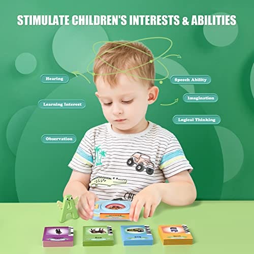 Talking Flash Cards Toddler Toys For 2 3 4 5 6 Year Old Girls Boys Gifts Educational Speech Therapy Toys Preschool Learning Resources Montessori Interactive Toys 224 Words For Kid Age 2+…