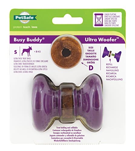 PetSafe Busy Buddy Ultra Woofer S Durable Dog Chew Toy, Dog Toy with Treat, Small Dogs