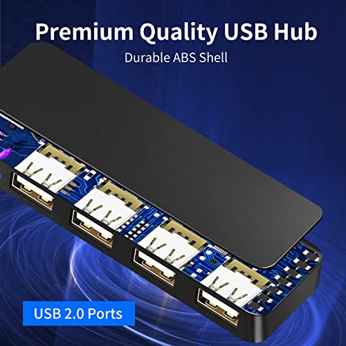 USB Expander,USB Hub,USB Splitter,4 Ports USB Adapter Ultra-Slim,Multi USB Cable Lead Adapter for PC,Laptop,NoteBook,UltraBook,MacBook,Desktop,ChromeBook,Surface Pro,Flash Drives,Mobile HDD etc.