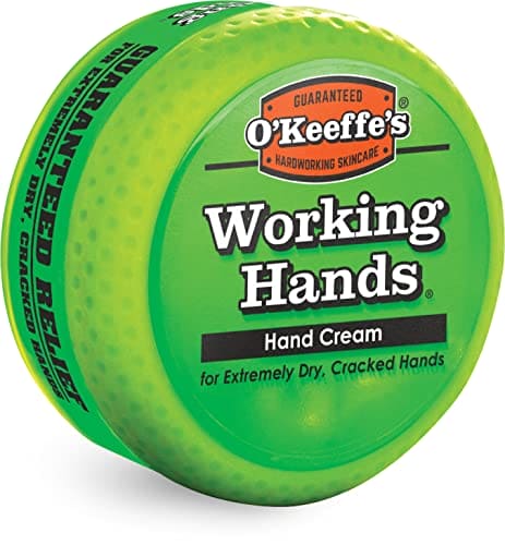 O’Keeffe’s Working Hands, 96g Jar - Hand Cream for Extremely Dry, Cracked Hands | Instantly Boosts Moisture Levels, Creates a Protective Layer & Prevents Moisture Loss