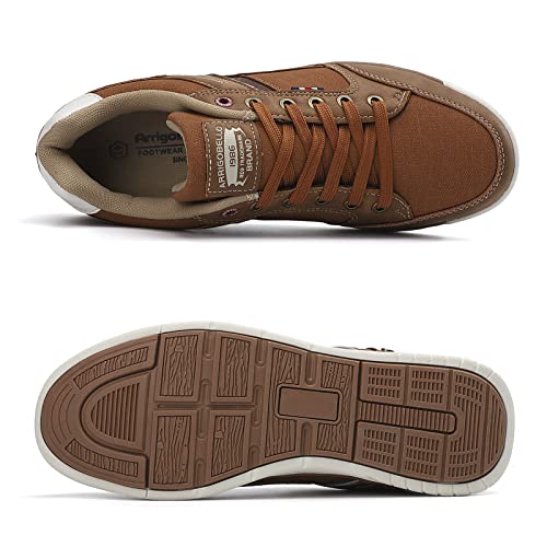 TARELO Trainers Men's Shoes Classic Sneaker Brown 7