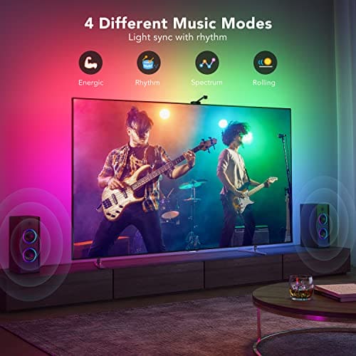 Govee WiFi LED TV Backlights with Camera, DreamView T1 Smart RGBIC TV Light for 55-65in TV, Alexa & Google Assistant Compatible, Viewing, Game