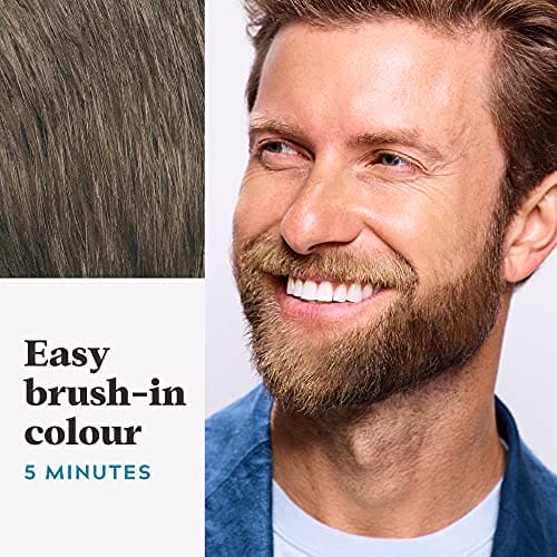 Just for men Moustache & Beard Medium Brown Dye, Eliminates Grey for a Thicker & Fuller Look – M35