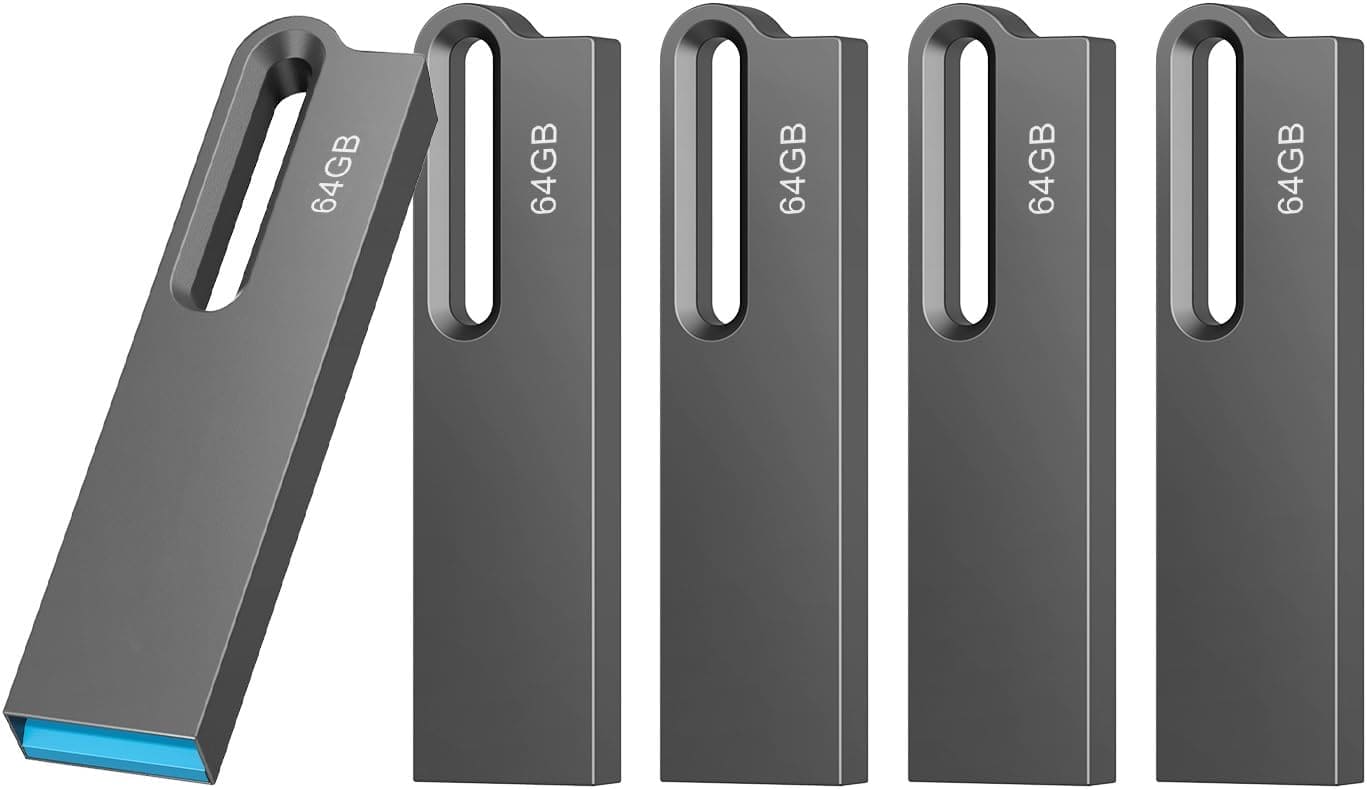 JOIOT USB Stick 64 GB Flash Drive 64GB USB 3.0 Flash Drive 64 GB Thumb Drive 2 Pack Memory Stick USB Drive Data Storage Jump Drive Black(64G 2-Pack)