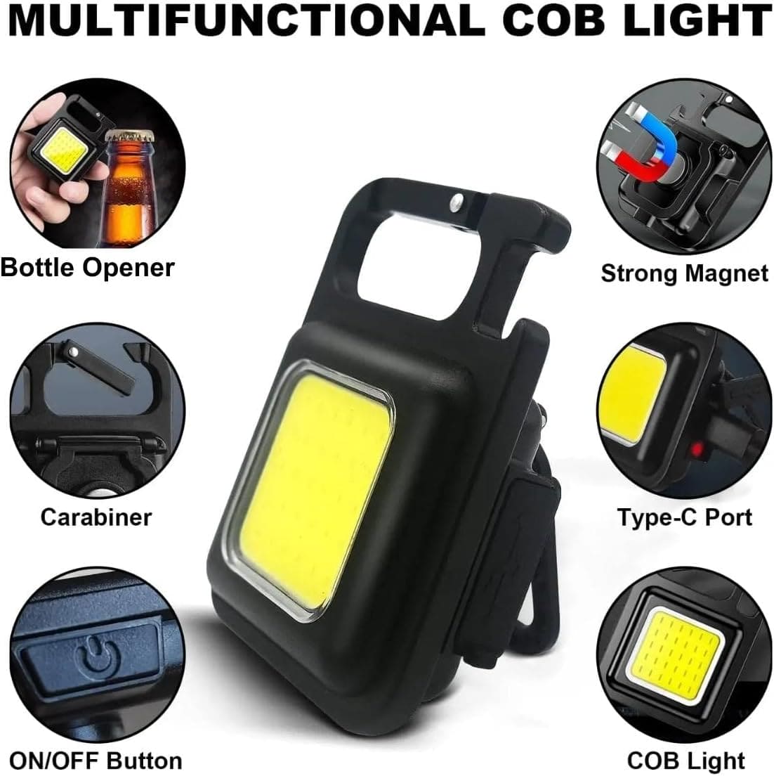 Spanner In The Works® | COB Keychain Work Light | 1000 Lumens | LED Keyring Torch | Super Bright (1)