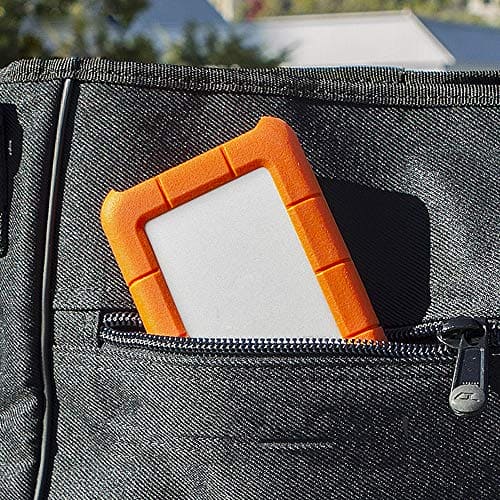 USB3.1/3.0 2TB Metal 2.5-inch Mobile Hard Drive Shockproof Pressure-Resistant rainwater Orange Silicone Support Backup Software