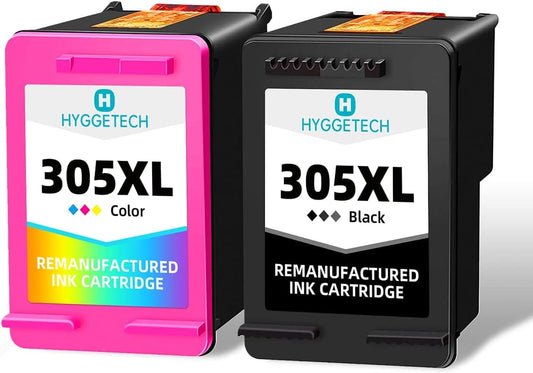 Hyggetech Remanufactured 305XL Ink Cartridges for HP 305 XL 305XL Compatible with HP Envy 6032 6020e 6430e 6432e 6420e 6030 6010 6420, DeskJet 4120e 2720 2720e 2721e 2710 Printer, 1Black 1Tri-Colour