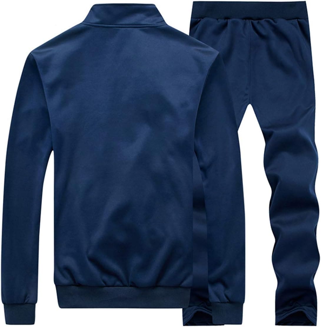 LBL Men's Casual Tracksuit Set 2 Piece Athletic Sweat Suits Long Sleeve Full-Zip Running Joggers Set