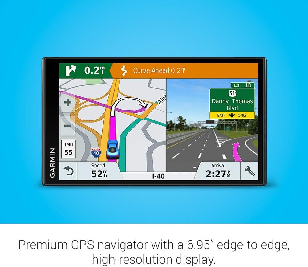 Garmin DriveSmart 65 MT-S with Amazon Alexa, 6.95 Inch Sat Nav with Alexa Built-In, Edge-to-Edge Display, Full Europe Map Updates, Live Traffic, Hands Free Calling, Voice Commands and Smart Features