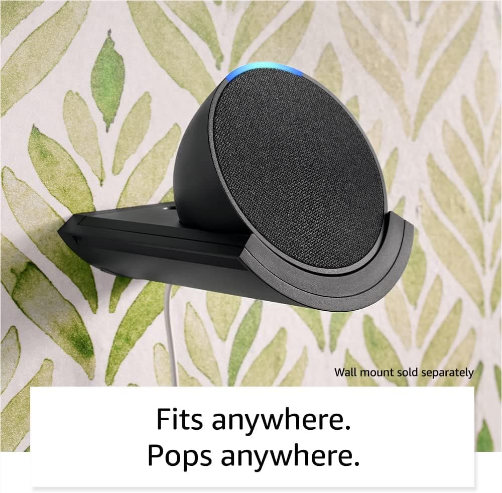 Introducing Amazon Echo Pop | Full sound compact smart speaker with Alexa | Charcoal