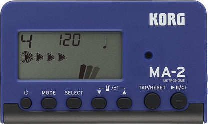 Korg - MA2-BLBK LCD Pocket Digital Metronome - Black & Blue