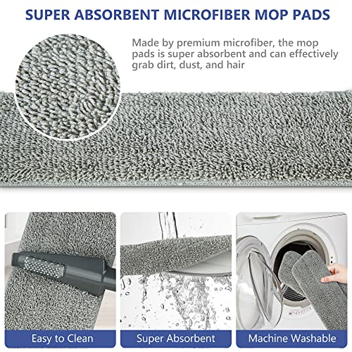 Spray Mop for Cleaning Floors, HOMTOYOU Microfiber Floor Mop Dry Wet Mop with 2 Refillable Bottles and 4 Washable Pads 360° Rotatable Cleaning Mop for Home Kitchen Hardwood Laminate Wood Tiles