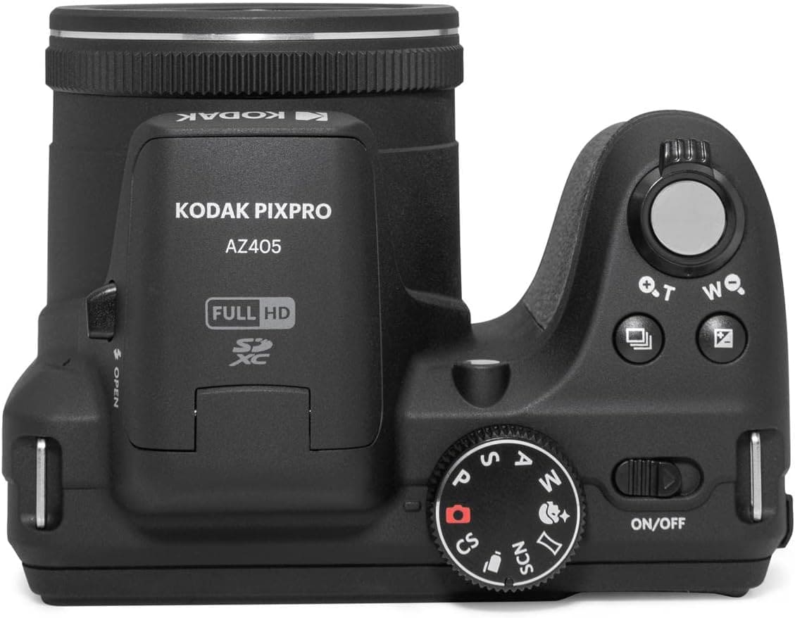 KODAK PIXPRO AZ405-BK 20MP Digital Camera 40X Optical Zoom 24mm Wide Angle Lens Optical Image Stabilization 1080P Full HD Video 3" LCD Vlogging Camera (Black)