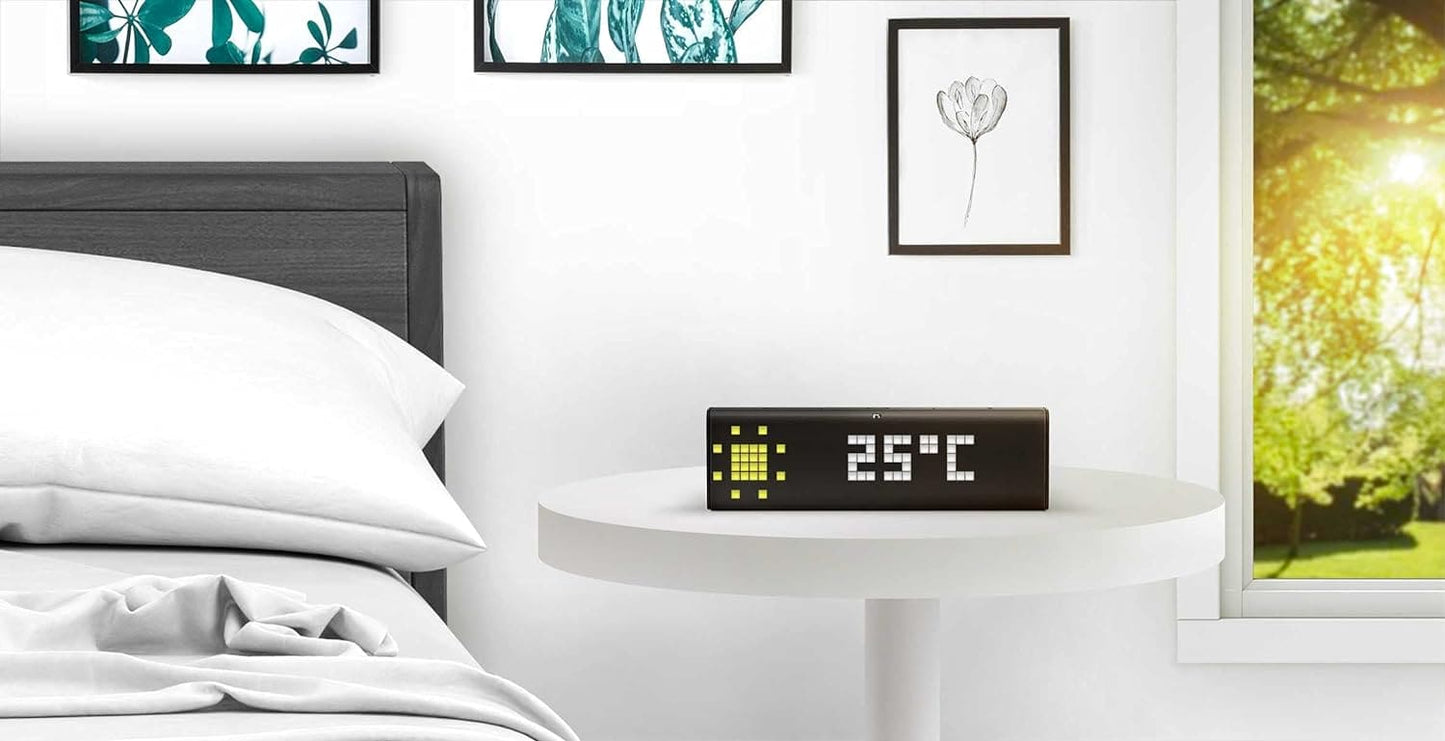 LaMetric Time Wi-Fi Clock for Smart Home, LM 37X8, Black