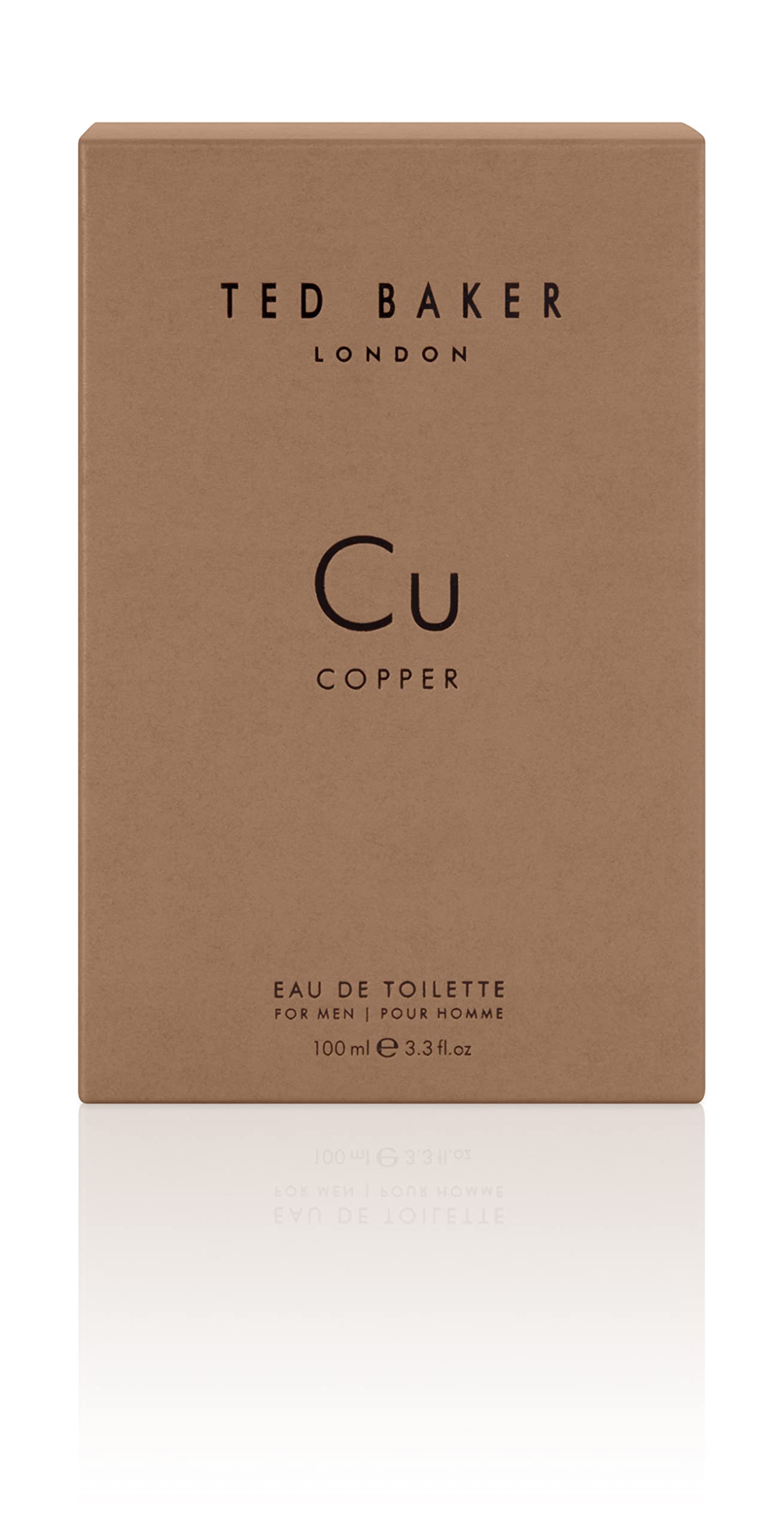 Ted Baker Tonics Cu Copper EDT, Bright and Intense Fragrance, Grapefruit and Bergamont Top Notes with Patchouli, Cedar and Musk Base Notes, 100ml