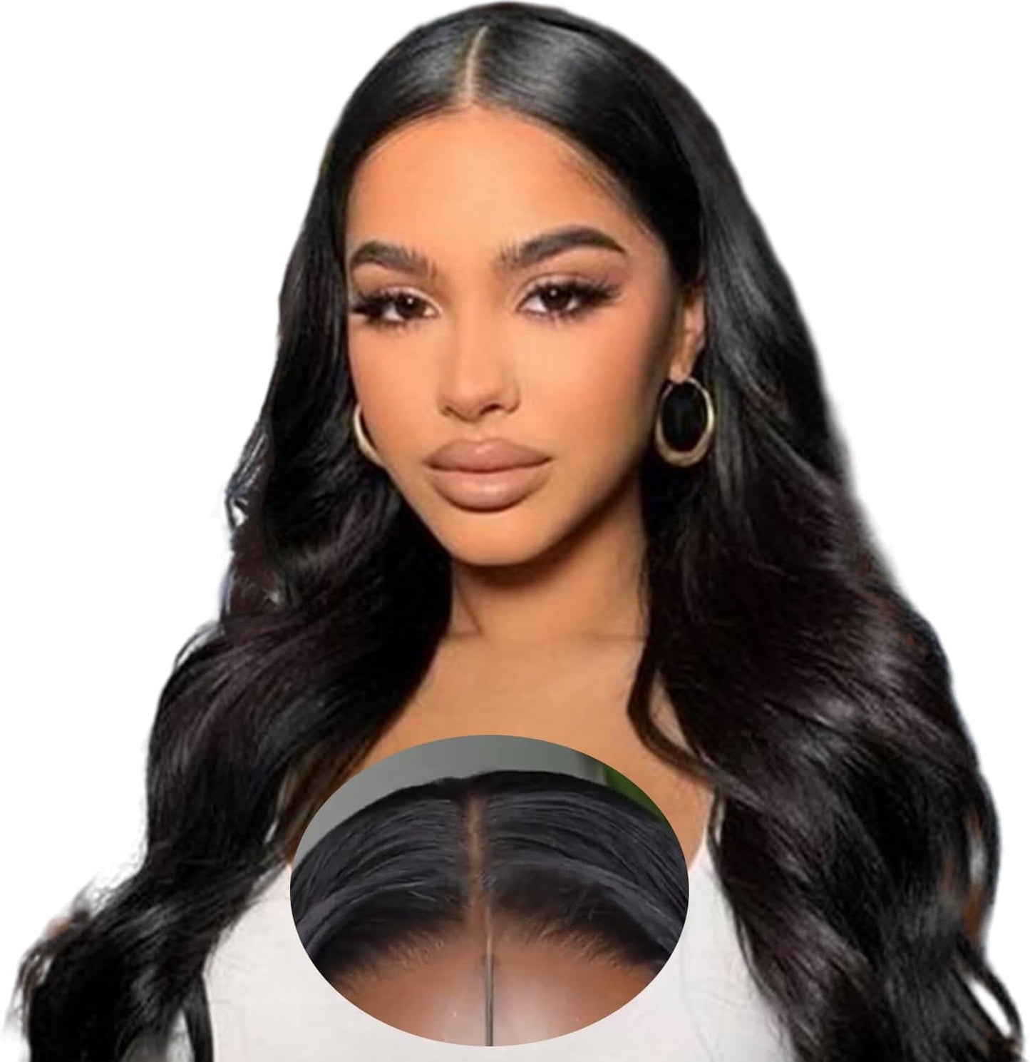 Human Hair Glueless Wig Body Wave Wear And Go Pre Plucked Natural Hairline Wig Pre-cut 4x4 HD Lace Front Wig For Beginners Friendly 180% Density 12inch.