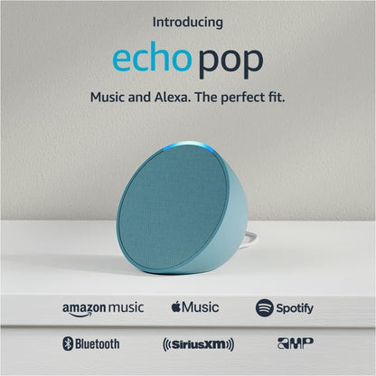 Introducing Amazon Echo Pop | Full sound compact smart speaker with Alexa | Charcoal