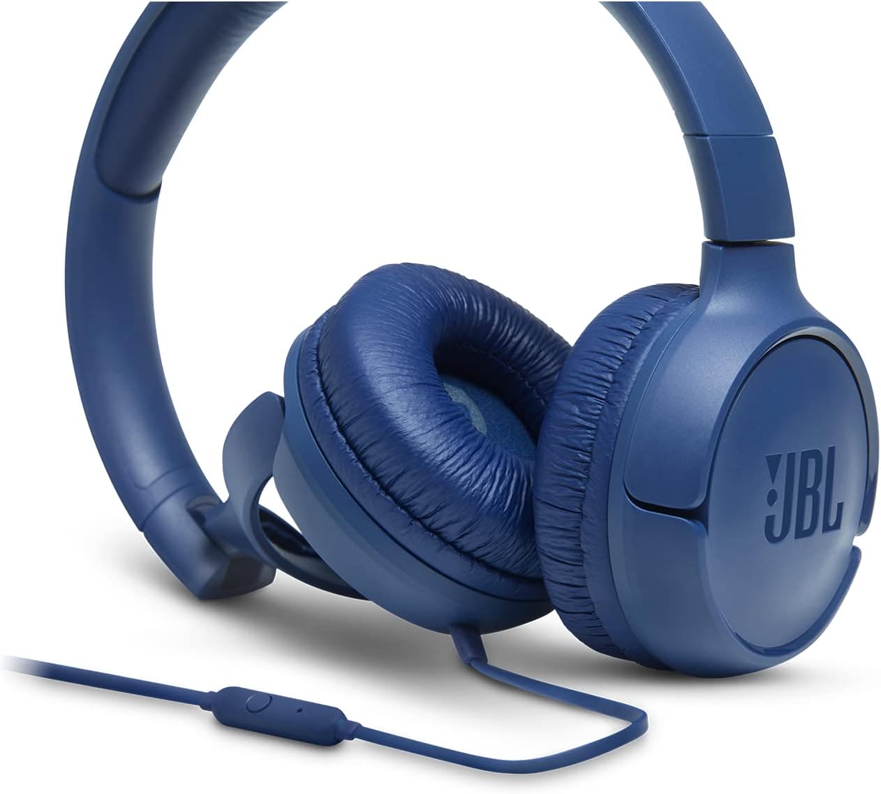 JBL T500 in Black – Over Ear Lightweight, Foldable Headphones with Pure Bass Sound – 1-Button Remote / Built-In Microphone