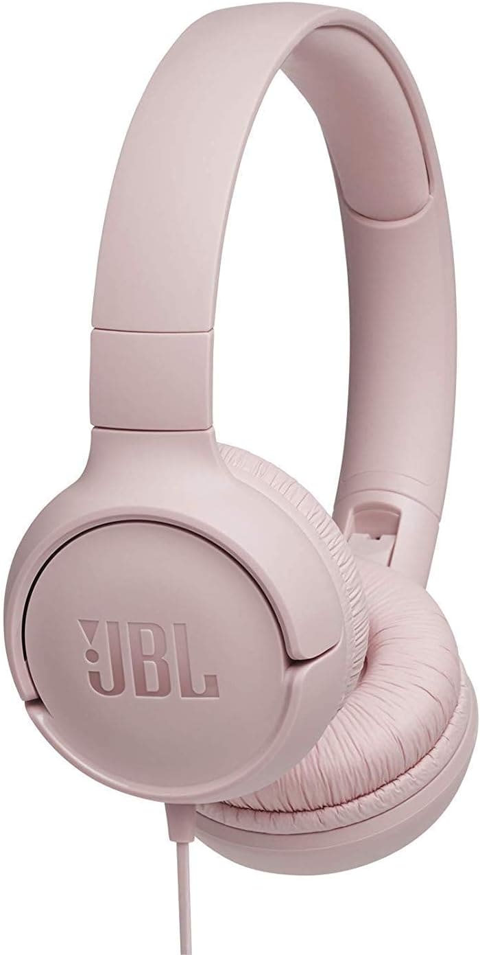 JBL T500 in Black – Over Ear Lightweight, Foldable Headphones with Pure Bass Sound – 1-Button Remote / Built-In Microphone