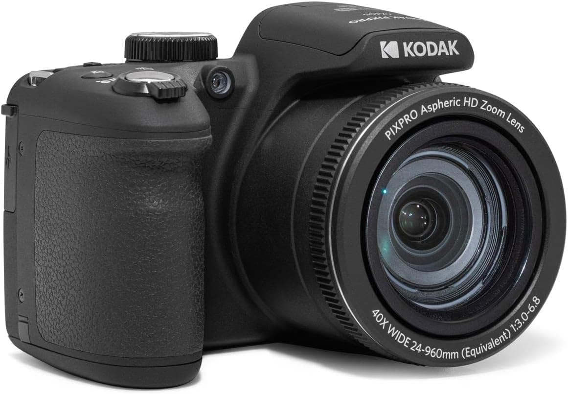 KODAK PIXPRO AZ405-BK 20MP Digital Camera 40X Optical Zoom 24mm Wide Angle Lens Optical Image Stabilization 1080P Full HD Video 3" LCD Vlogging Camera (Black)