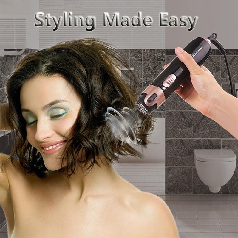 4 in 1 Hair Styler, Hair Dryer Brush Set, Hot Brush for Hair Styling, Light Weight Dryer Hair Brush for Women, Hot Air Brush for Hair Straightening,Smooth,Volumizer,Fringe Curler,Fast Drying