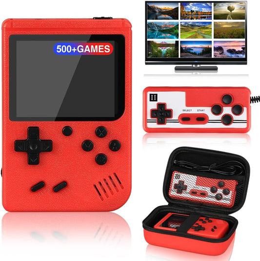 Handheld Game Console, 3.0 Inch Screen, Retro Mini Games Console 500+ Classic FC Games, Support Up to 2 Players & TV Ideal Christmas or Birthday Gift