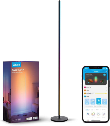 Govee LED Floor Lamp, RGBIC Corner Floor Lamp Works with Alexa Google Assistant, 16 Million Colours & 58 Scenes Mood Light for Living Room, Bedroom