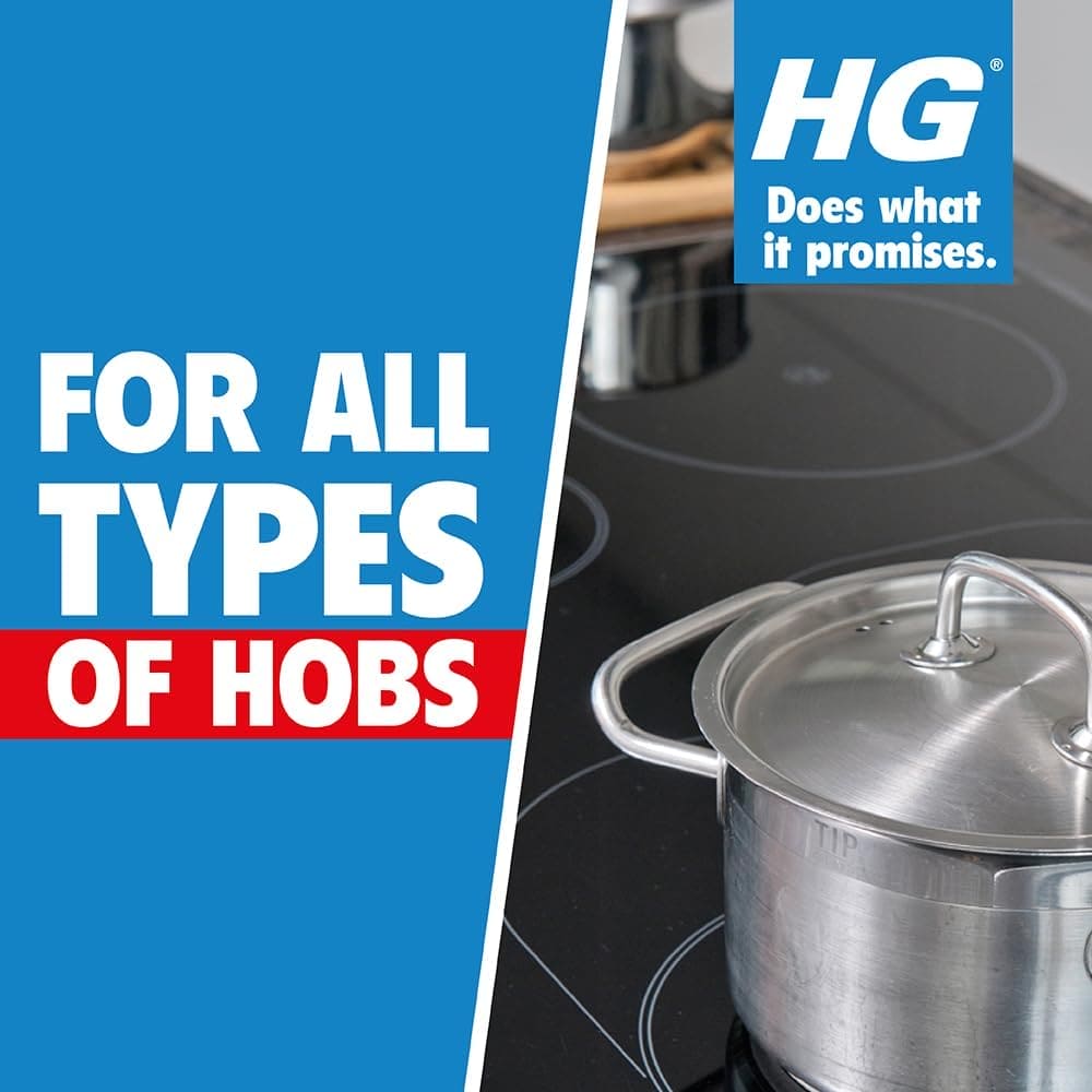 HG Hob Cleaner for Everyday Use, Induction Hob Cleaner & Glass Spray, Grease Remover & Kitchen Cleaner Degreaser, Ceramic Hob Cleaner & Gas Hob Cleaner - 500ml