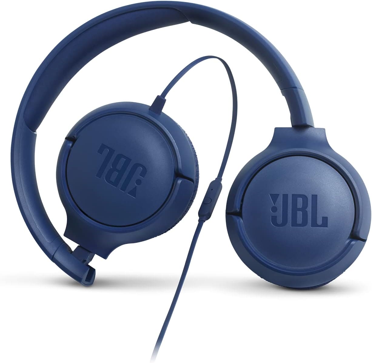 JBL T500 in Black – Over Ear Lightweight, Foldable Headphones with Pure Bass Sound – 1-Button Remote / Built-In Microphone