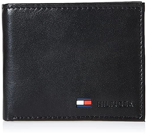 Tommy Hilfiger Men's Leather Stockon Coin Passcase, Bifold,Compact,Slim