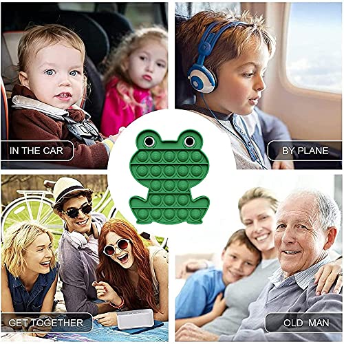 Yiran Push Pop Bubble Sensory Fidget Toy Frog, Frog Toy Pop it Bubble Fidget Toy, Popper Autism Special Needs Stress Reliever Silicone Anxiety Reliever Toy Poppet Toy for Girls Boys Kids & Adults