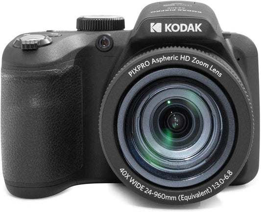 KODAK PIXPRO AZ405-BK 20MP Digital Camera 40X Optical Zoom 24mm Wide Angle Lens Optical Image Stabilization 1080P Full HD Video 3" LCD Vlogging Camera (Black)