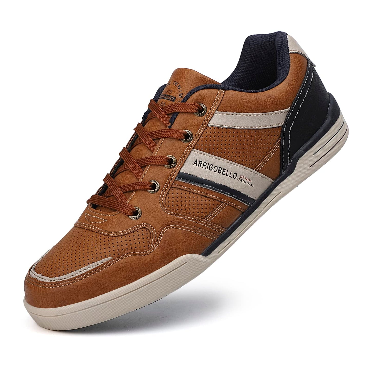 TARELO Trainers Men's Shoes Classic Sneaker Brown 7