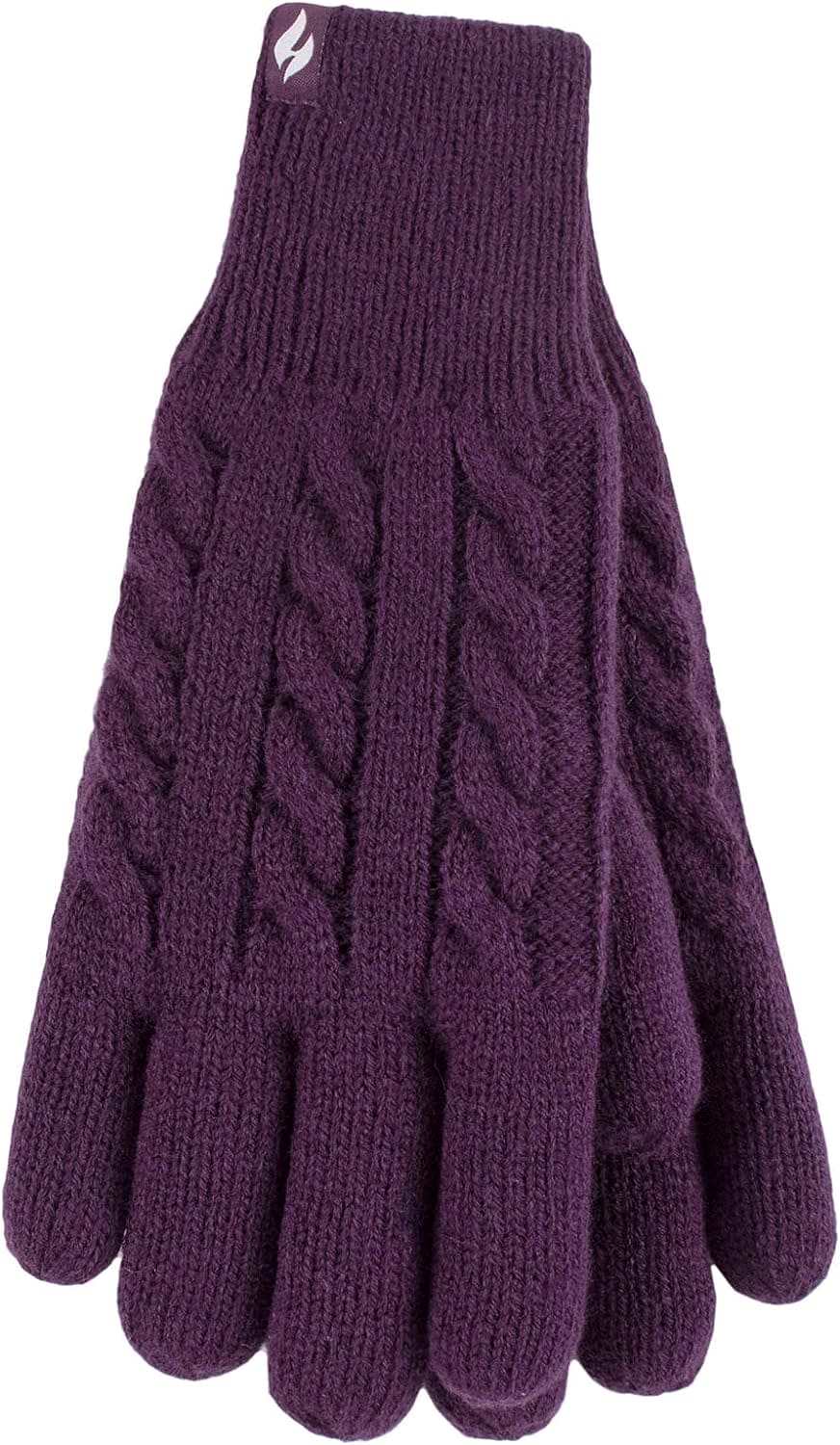 HEAT HOLDERS - Ladies Cute Striped Fairisle Warm Knitted Fleece Lined Winter Thermal Gloves