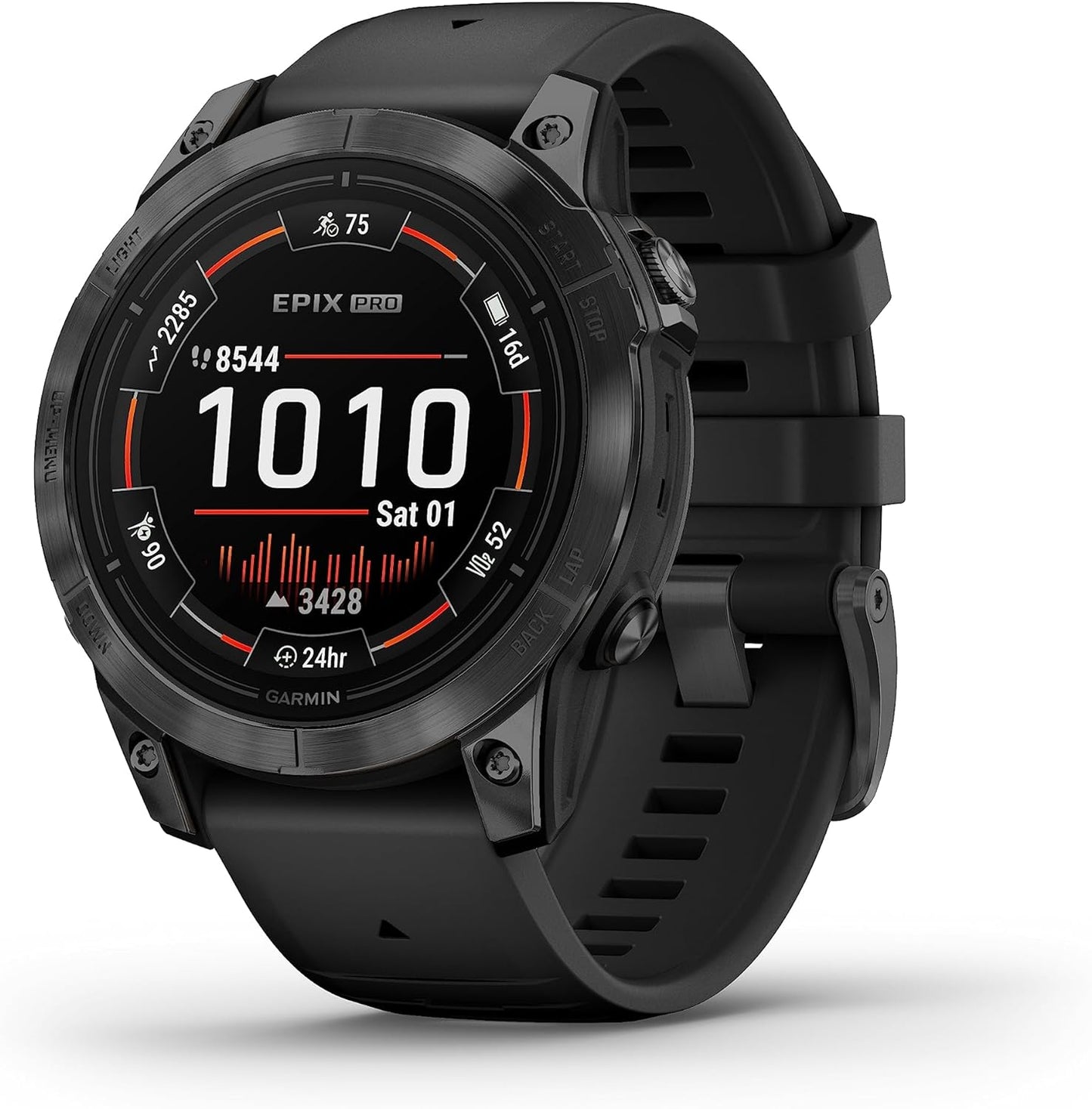 Garmin Epix (Gen 2) Pro 51mm - High Performance Multisport GPS Watch with AMOLED Touch Screen, LED Flashlight, Heart Rate, Maps and up to 31 days of autonomy, black/slate gray